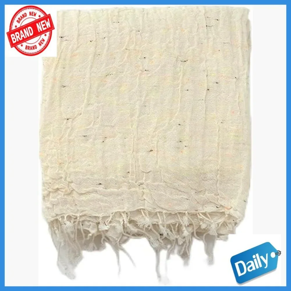 Handwoven Linen Cotton Scarf Shawl Wrap Lightweight Turkish Fashion Accessory